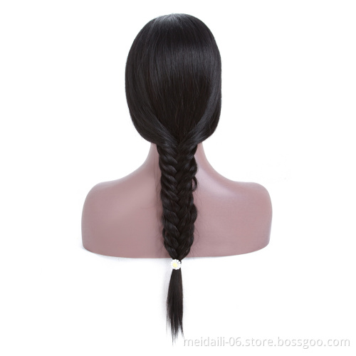 Front Wig Front Lace Human Hair wig Vendor Swiss Lace Silky Straight Wave Hair  Wigs With Baby Hair